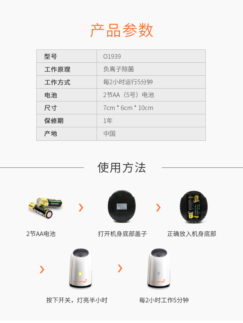 奧蘭希冰箱除味器14 奧蘭希冰箱除味器14